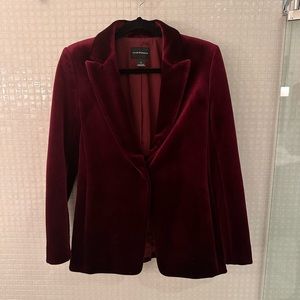 Burgundy Club Monaco Velvet blazer